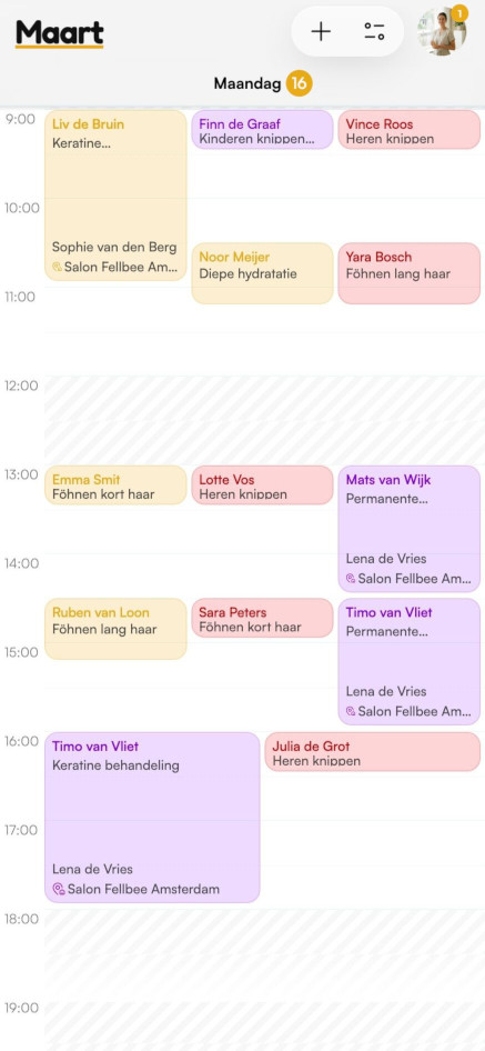 Calendar view